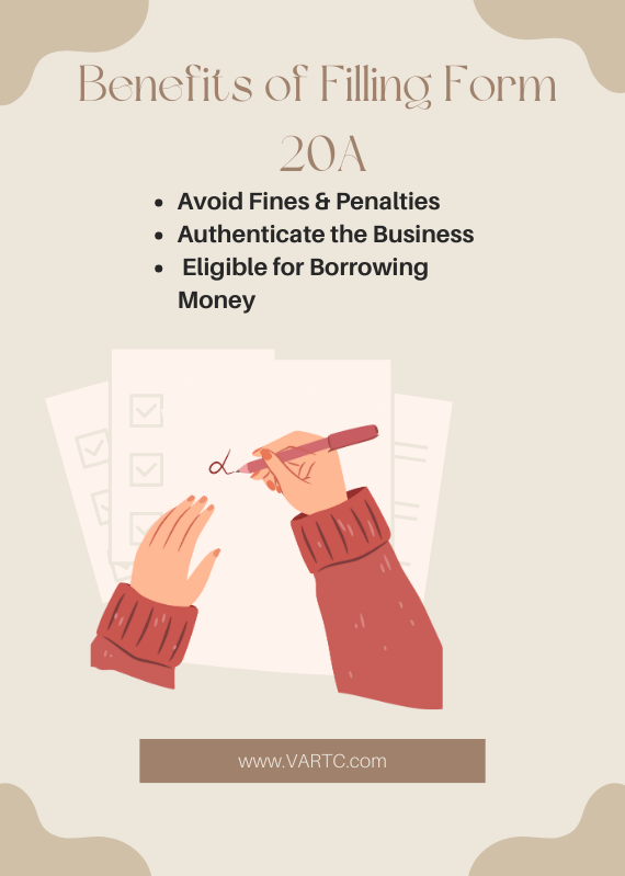 benefits of filling form 20a